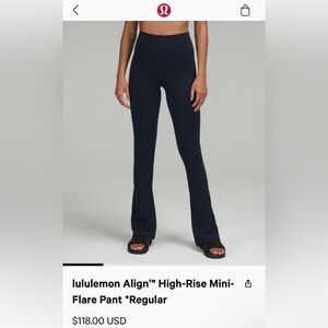 NWT lululemon Align™ High-Rise Mini-Flare Pant 32”
